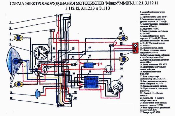 Схема электрооборудования иж юпитер 3 6 вольт