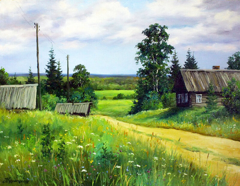 Картинки пейзаж сельский пейзаж